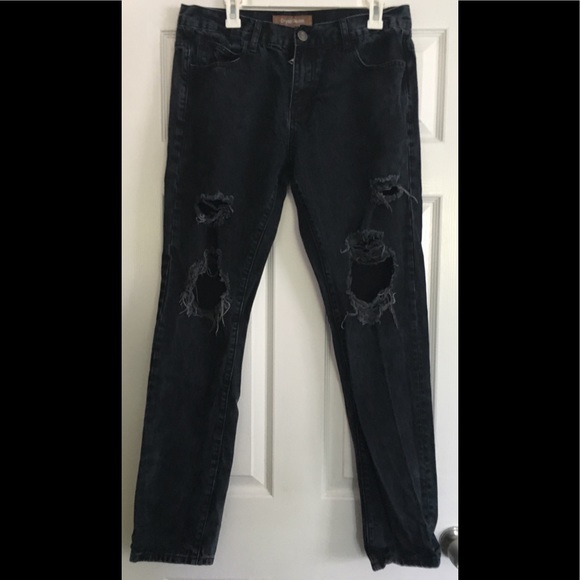 crysp denim black jeans